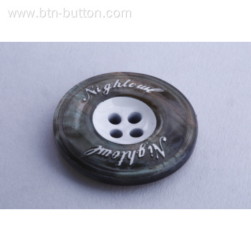 Resin spray paint imitation shell button